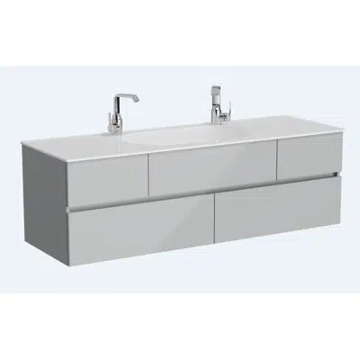 bilde for Washbasin Unit - 150cm - With Drawer - Without Faucet Hole - Memoria Series - VitrA