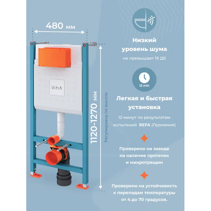 V-Fix Core CC, 12 cm, DW&WH, 112 cm, 3/6 L
