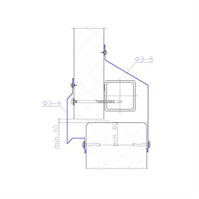 Shaped profile for sandwich panels SP-8