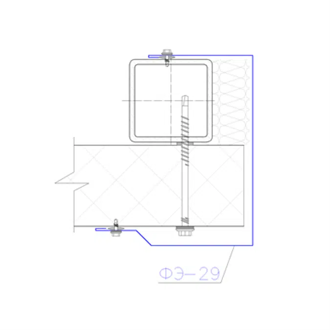 Shaped profile for sandwich panels SP-29