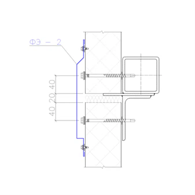 Shaped profile for sandwich panels SP-2