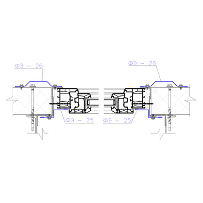 Shaped profile for sandwich panels SP-25