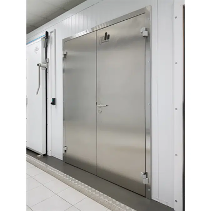 metal double doors