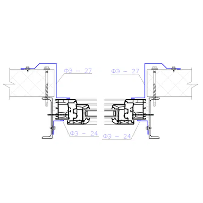 Shaped profile for sandwich panels SP-27