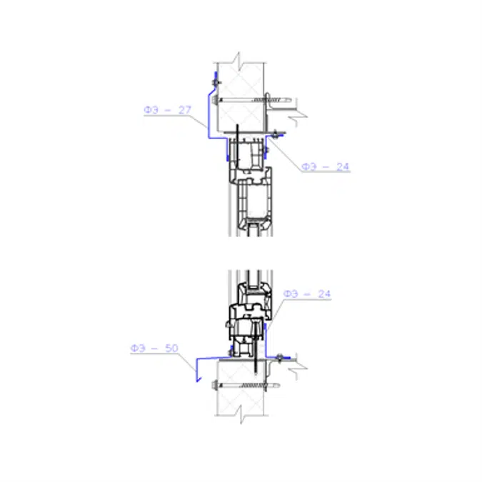 Shaped profile for sandwich panels SP-27