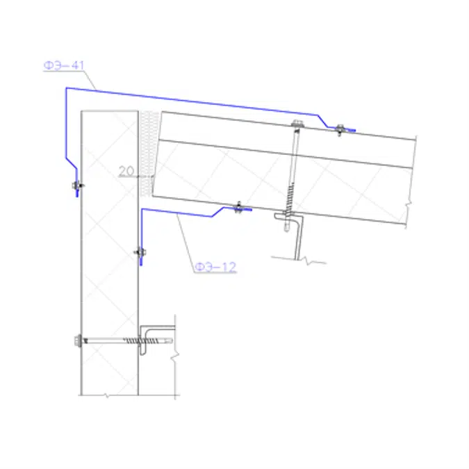 Shaped profile for sandwich panels SP-12