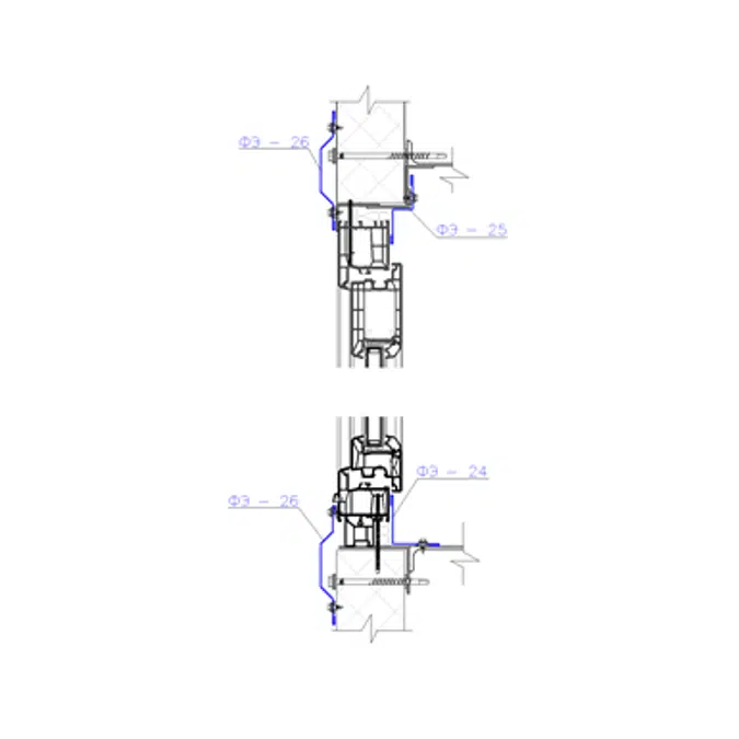 Shaped profile for sandwich panels SP-24