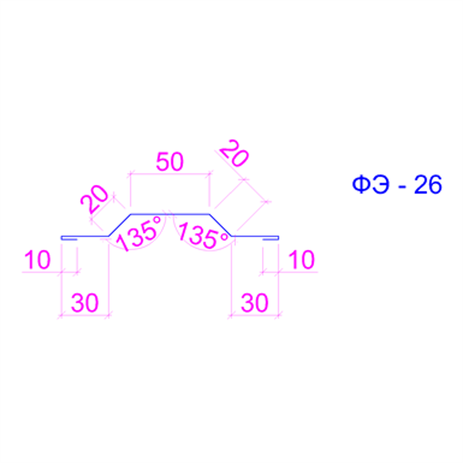 Фасонный элемент для сэндвич-панелей ФЭ-26