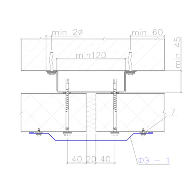 Shaped profile for sandwich panels SP-1
