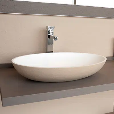 ON-TOP Oval Washbasin 585x380x110mm için görüntü