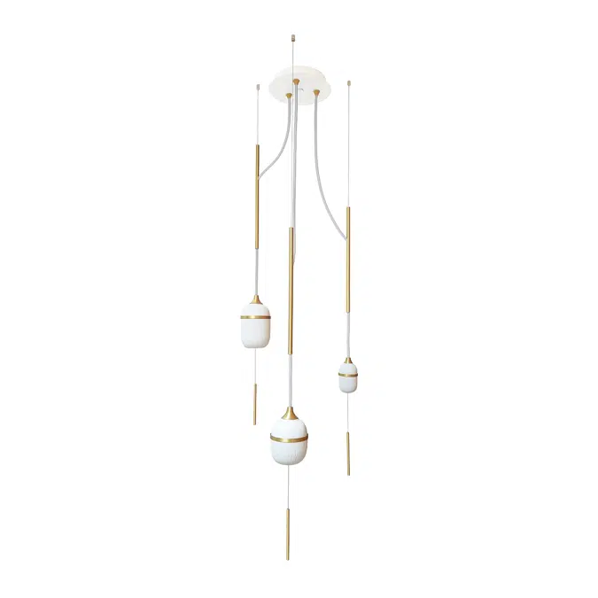 FLEUR DE KAOLIN - PENDANT LIGHT TRIO 120CM