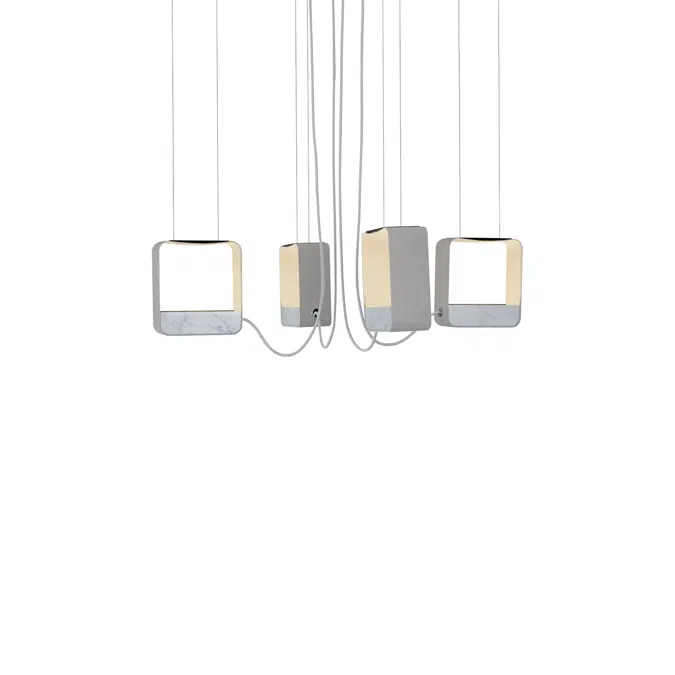 EAU DE LUMIÈRE - CHANDELIER 4 SMALL SQUARE