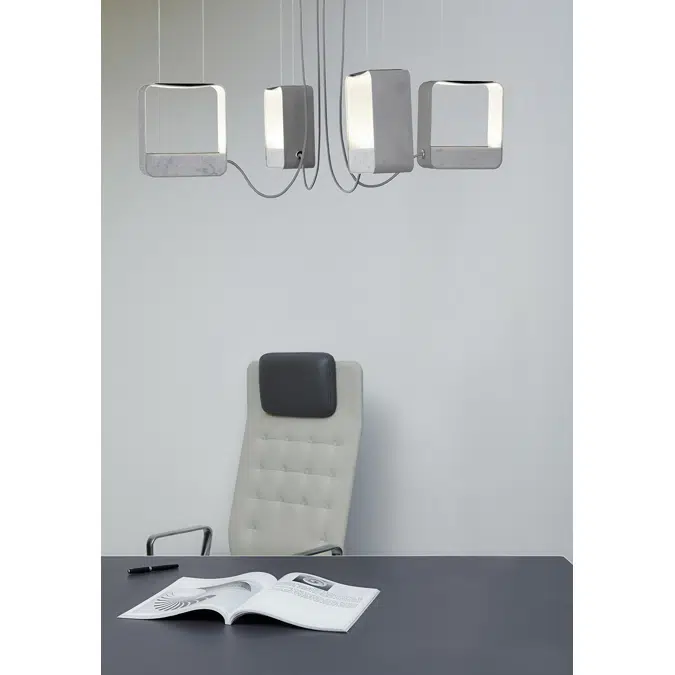 EAU DE LUMIÈRE - CHANDELIER 4 SMALL SQUARE