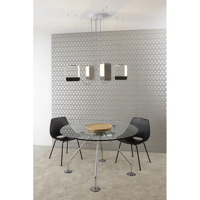 EAU DE LUMIÈRE - CHANDELIER 4 SMALL SQUARE