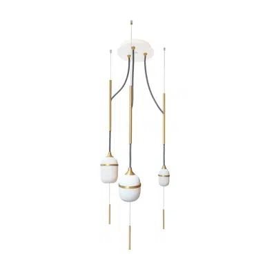Image for FLEUR DE KAOLIN - PENDANT LIGHT TRIO 80CM