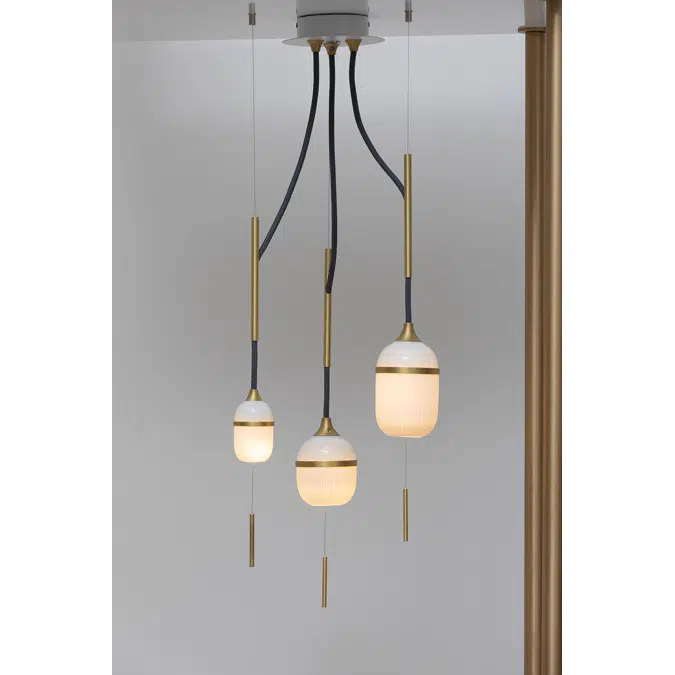 FLEUR DE KAOLIN - PENDANT LIGHT TRIO 80CM