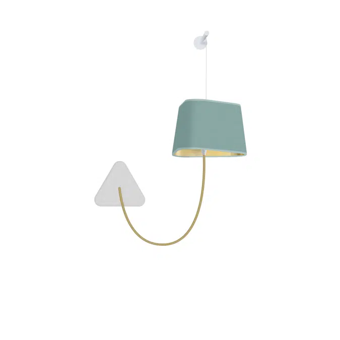 NUAGE - SMALL PENDANT WALL LAMP WITH FIXED ROD