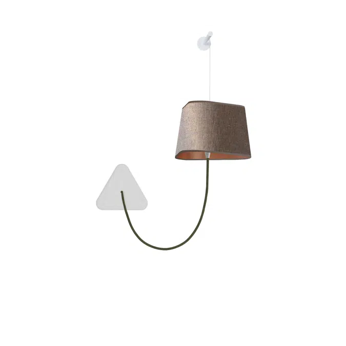 NUAGE - SMALL PENDANT WALL LAMP WITH FIXED ROD