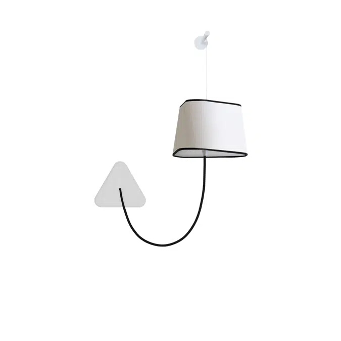 NUAGE - SMALL PENDANT WALL LAMP WITH FIXED ROD