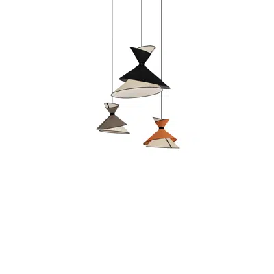 afbeelding voor KIMONO - CHANDELIER 3 MIXED