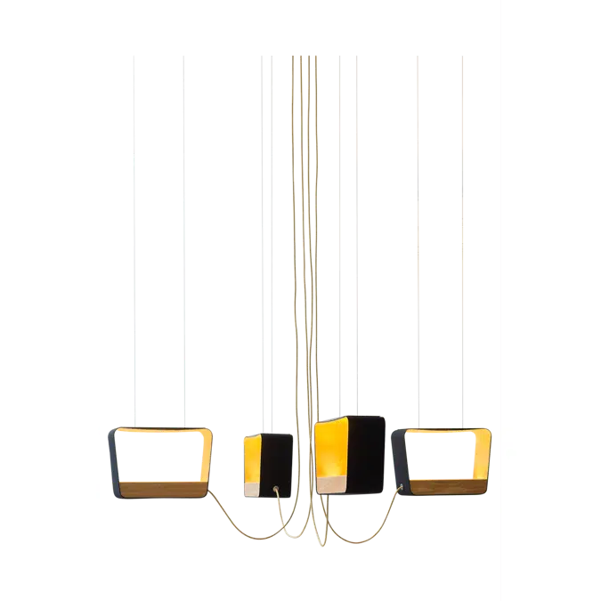 EAU DE LUMIÈRE - CHANDELIER 4 MOYEN RECTANGLE