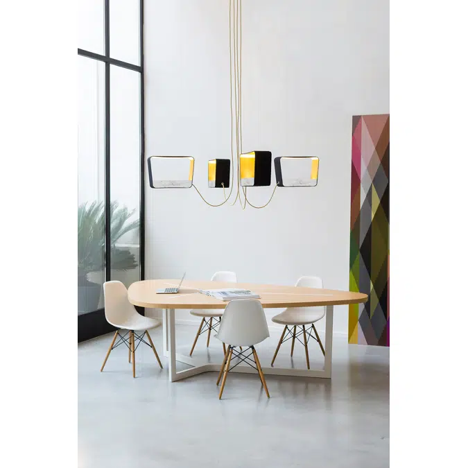 EAU DE LUMIÈRE - CHANDELIER 4 MOYEN RECTANGLE