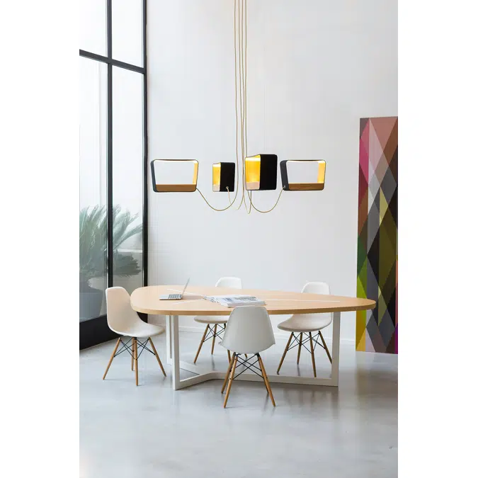 EAU DE LUMIÈRE - CHANDELIER 4 MOYEN RECTANGLE