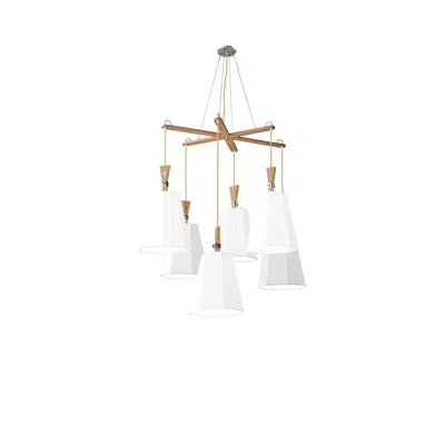 afbeelding voor LUXIOLE - CHANDELIER 6 ASYMMETRIC