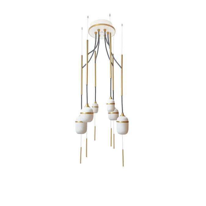 FLEUR DE KAOLIN - CHANDELIER 6