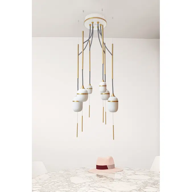 FLEUR DE KAOLIN - CHANDELIER 6