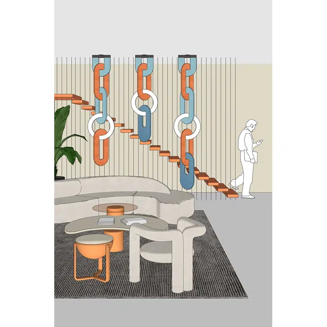 RESONANCE - ACOUSTIC PENDANT LIGHT 1 RING 4 LOOPS