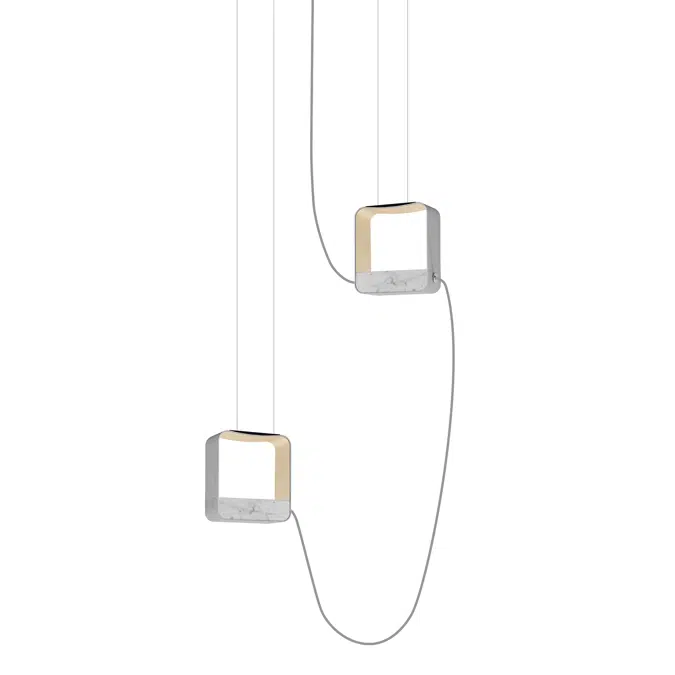 EAU DE LUMIÈRE - PENDANT LIGHT 2 SMALL SQUARE