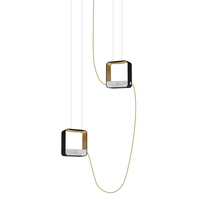 EAU DE LUMIÈRE - PENDANT LIGHT 2 SMALL SQUARE