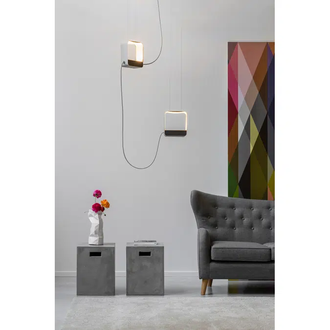 EAU DE LUMIÈRE - PENDANT LIGHT 2 SMALL SQUARE