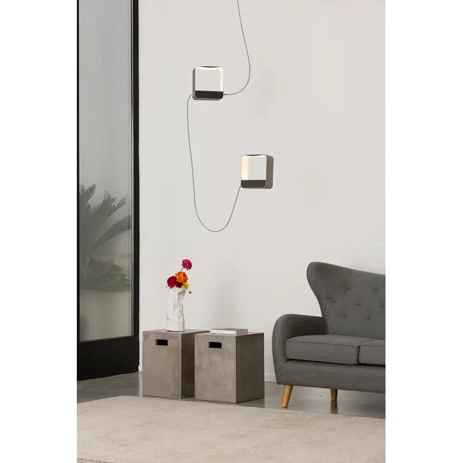 EAU DE LUMIÈRE - PENDANT LIGHT 2 SMALL SQUARE