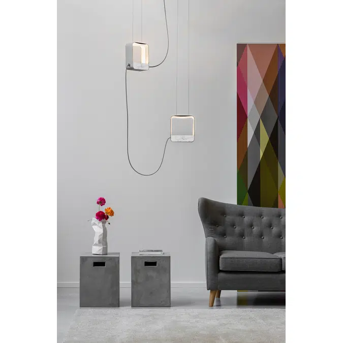 EAU DE LUMIÈRE - PENDANT LIGHT 2 SMALL SQUARE