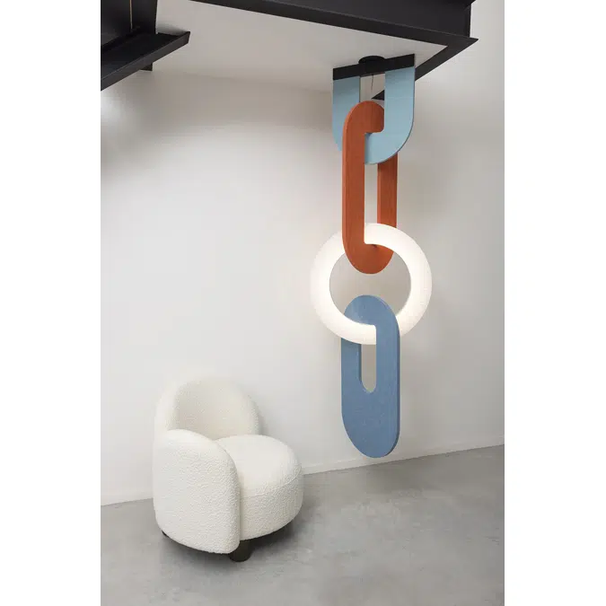 RESONANCE - ACOUSTIC PENDANT LIGHT 2 RINGS 5 LOOPS