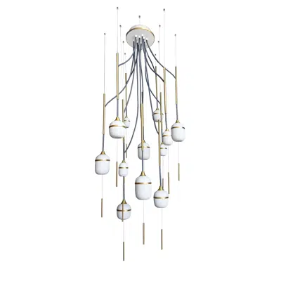 Image for FLEUR DE KAOLIN - CHANDELIER 12