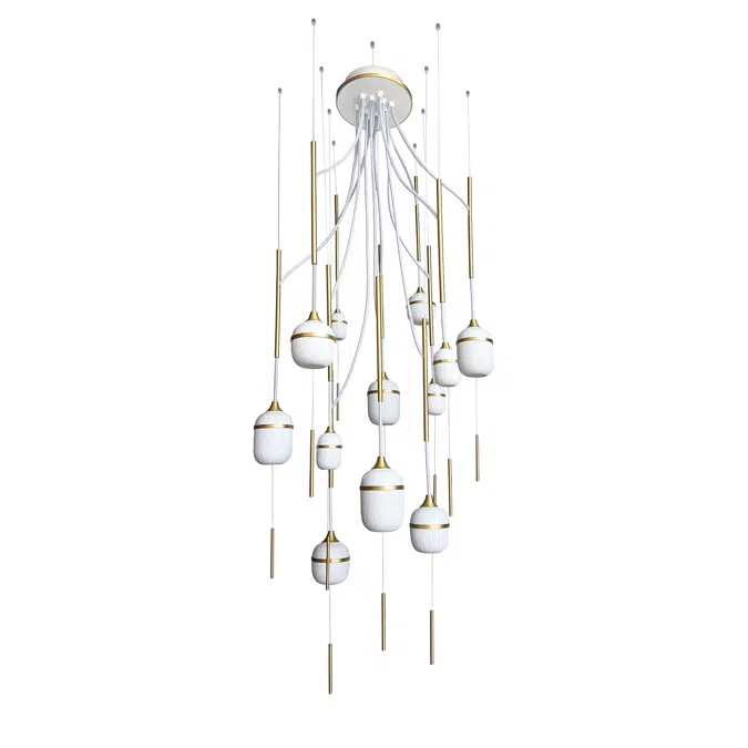 FLEUR DE KAOLIN - CHANDELIER 12