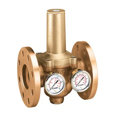 Зображення для Pressure reducing valve with replaceable cartridge, with double pressure gauge. Flanged connections