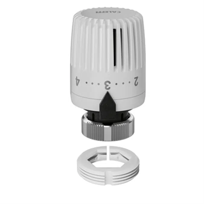 Thermostatic control head with built-in sensor with liquid-filled element