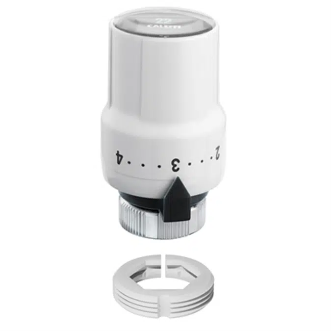 Thermostatic control head with built-in sensor with liquid-filled element