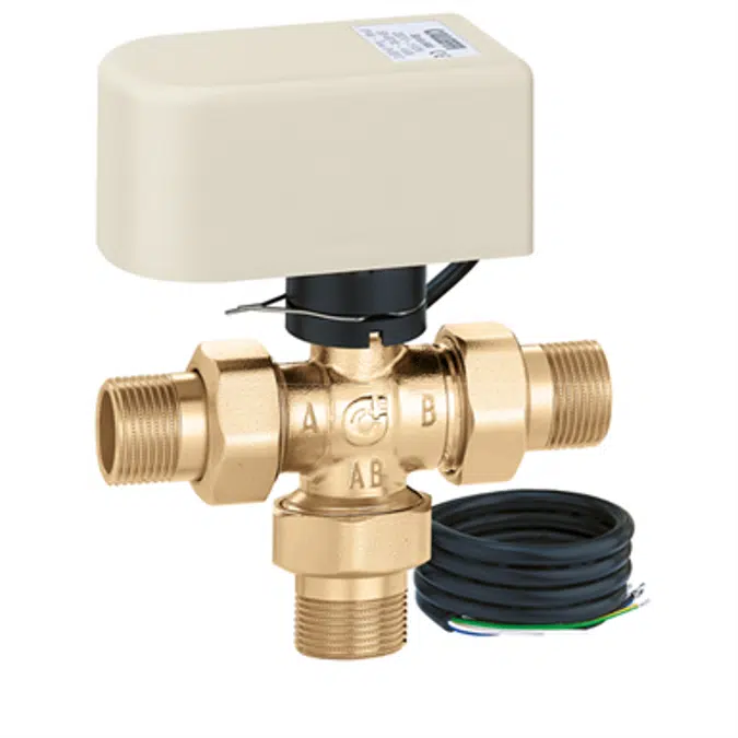 Three-way motorized ball zone valve-Diverting - NA Market