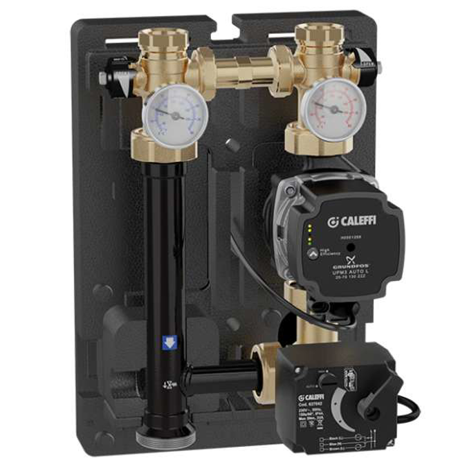 Motorised regulating unit for heating systems