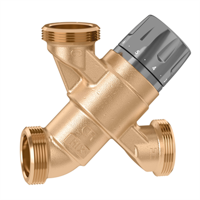 BIM objects Free download! Adjustable thermostatic mixing valve with