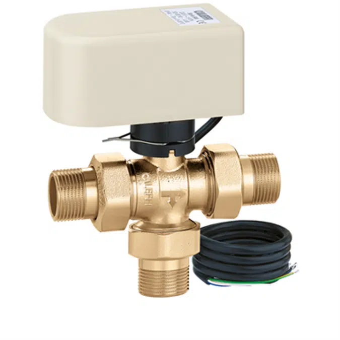 Three-way motorized ball zone valve- Bypass - NA Market