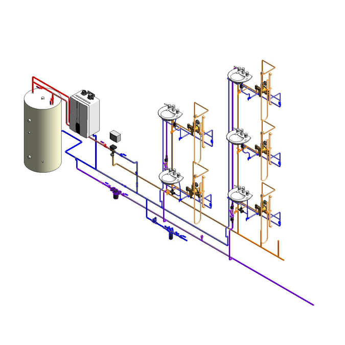 BIM nesneleri Ücretsiz indirin! Commercial Plumbing System