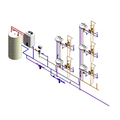 Image for Commercial Plumbing System - Instantaneous Water Heater with storage tank - NA Market