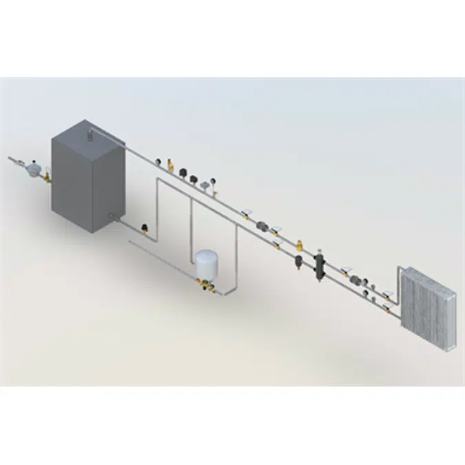 CHS with modular boiler and built-in outside compensated thermal regulation