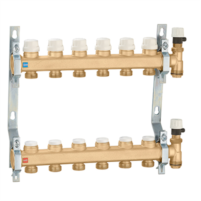 BIM objects Free download! Distribution manifold group with shutoff